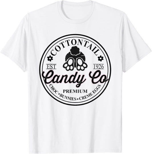 Easter Cottontail Candy Co Cute Bunny Rabbit Easter Day T-Shirt - T-Shirt | White