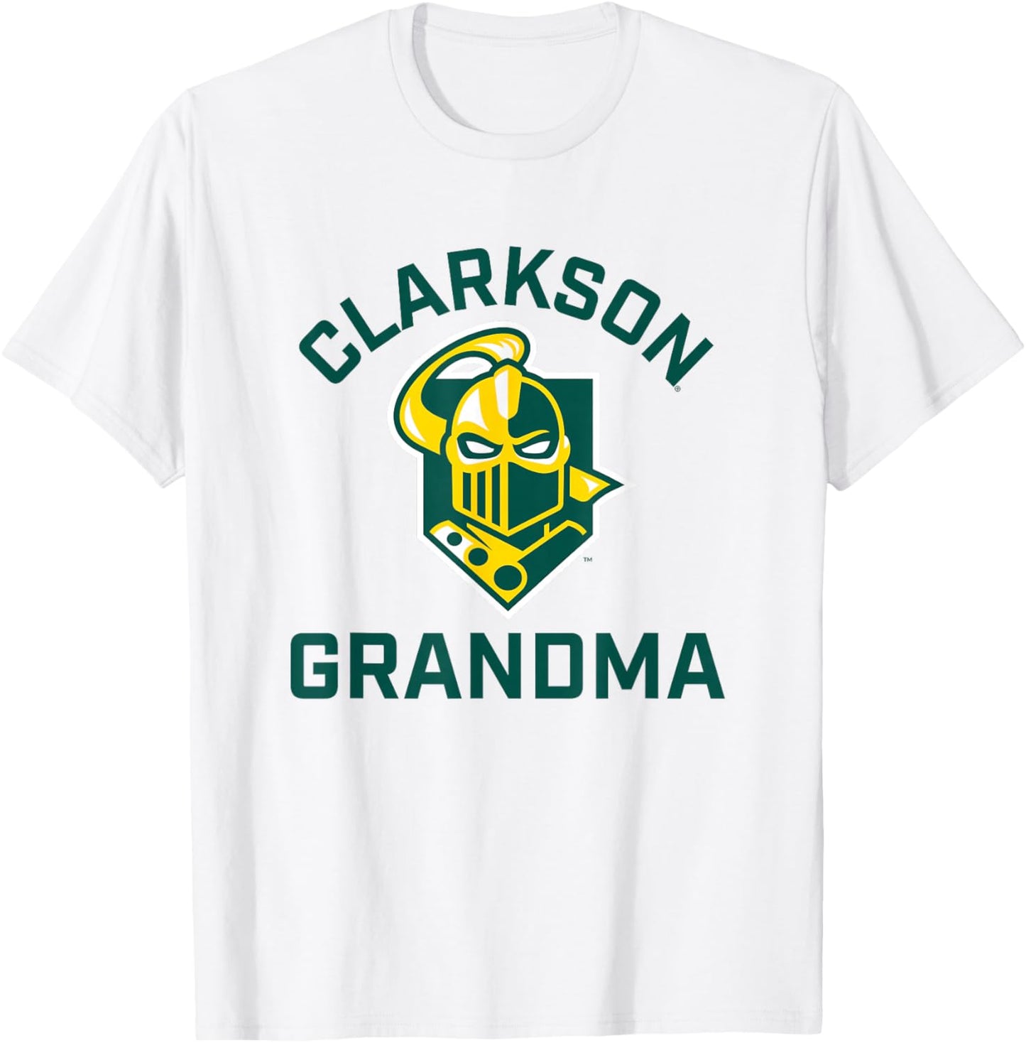 Clarkson University Golden Knights Arched Grandma T-Shirt - T-Shirt | White