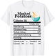 Mashed Potatoes Nutrition Thanksgiving Costume Food Facts T-Shirt - T-Shirt | White