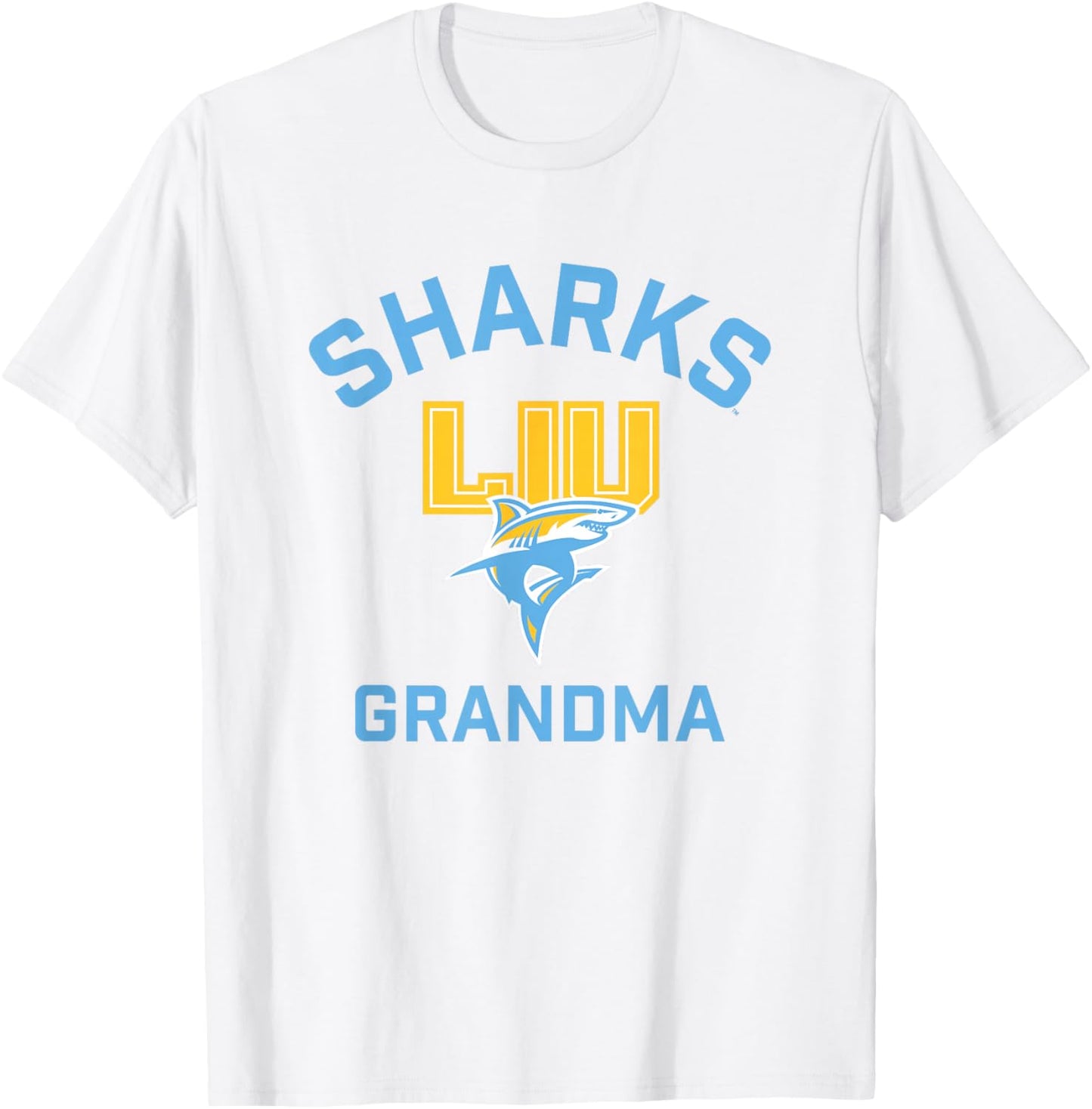 Long Island University LIU Blackbirds Arched Grandma T-Shirt - T-Shirt | White
