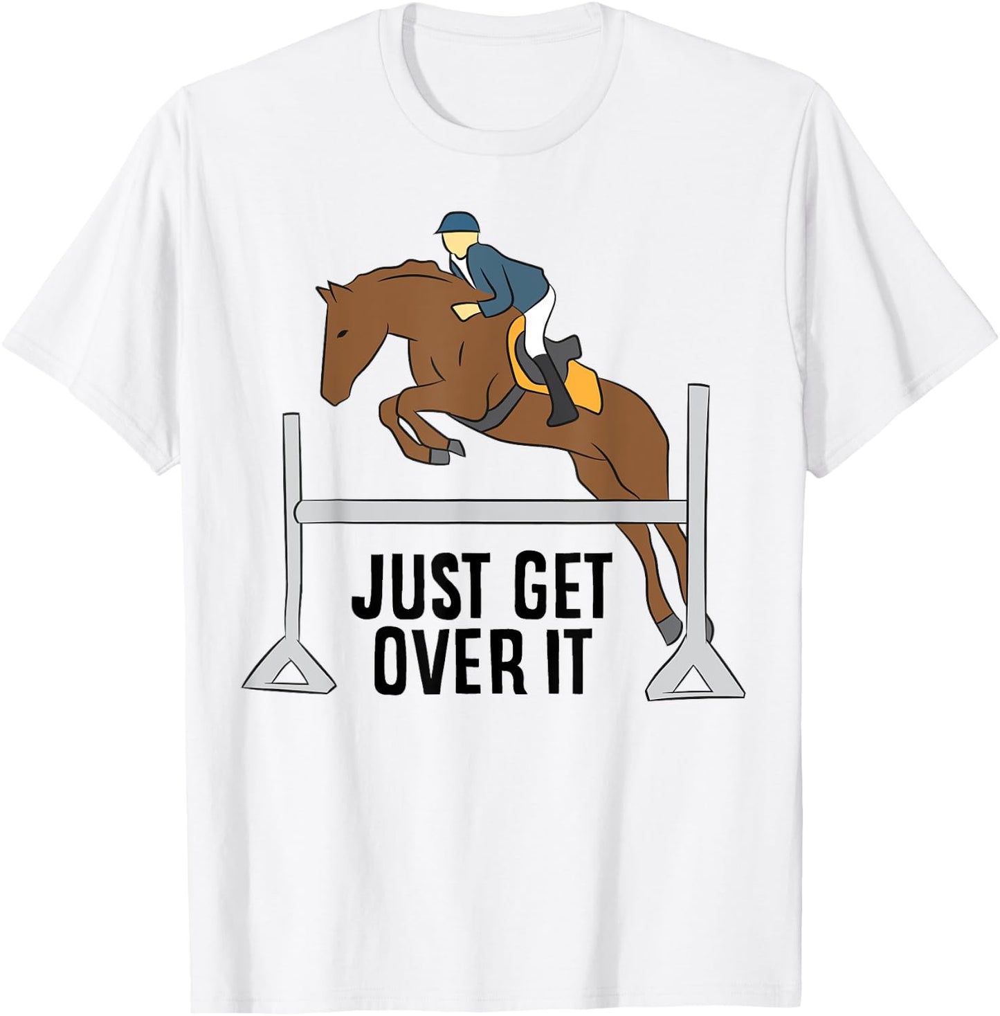 Funny Horse Rider Hunter Jumper Horse Equestrian T-Shirt - T-Shirt | White