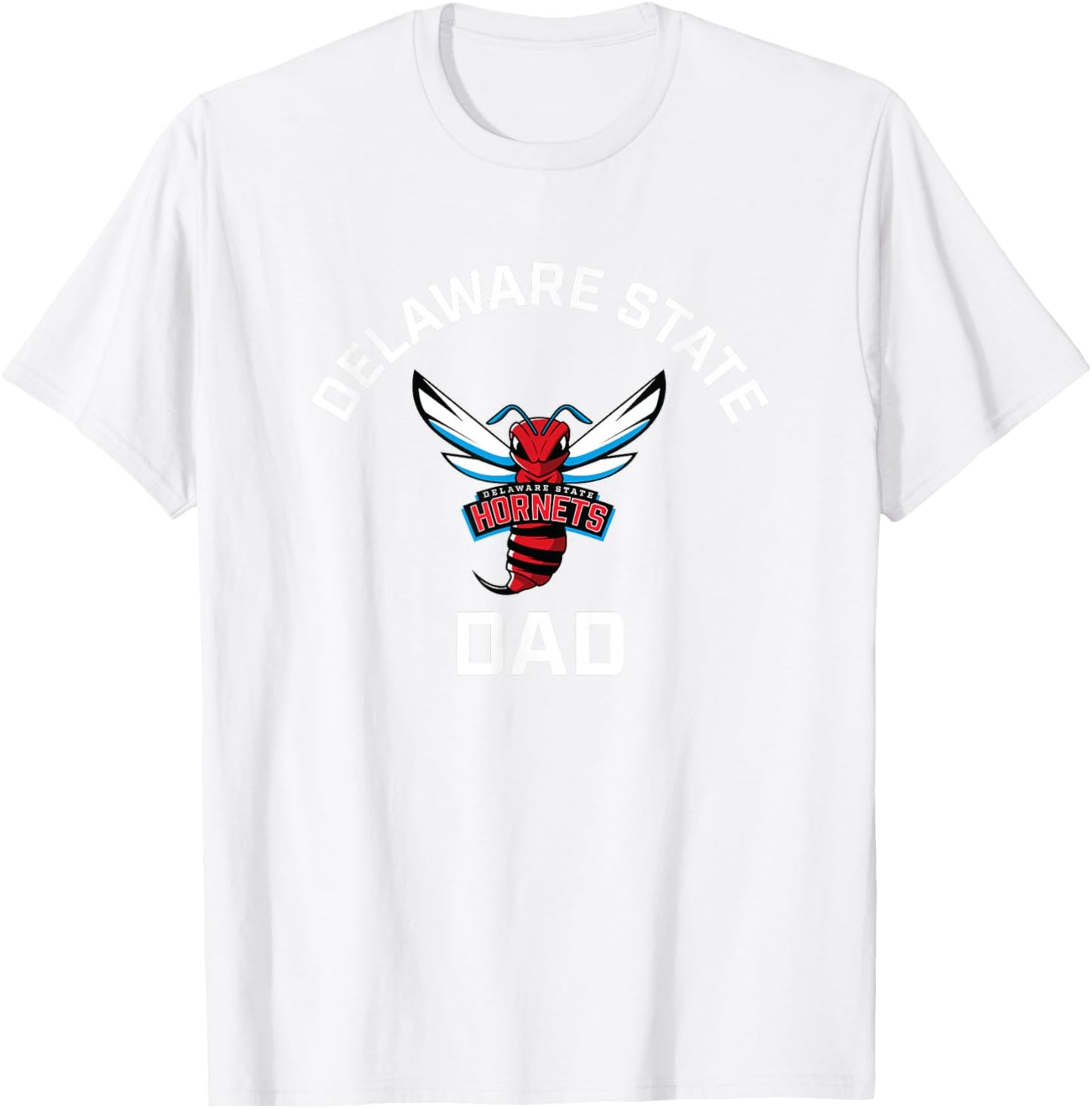 Delaware State University DSU Hornets Arched Dad T-Shirt - T-Shirt | White
