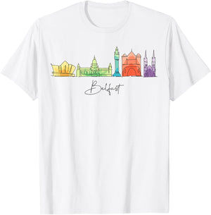 Travel Europe Nothern Ireland Belfast Vacation Souvenir T-Shirt - T-Shirt | White