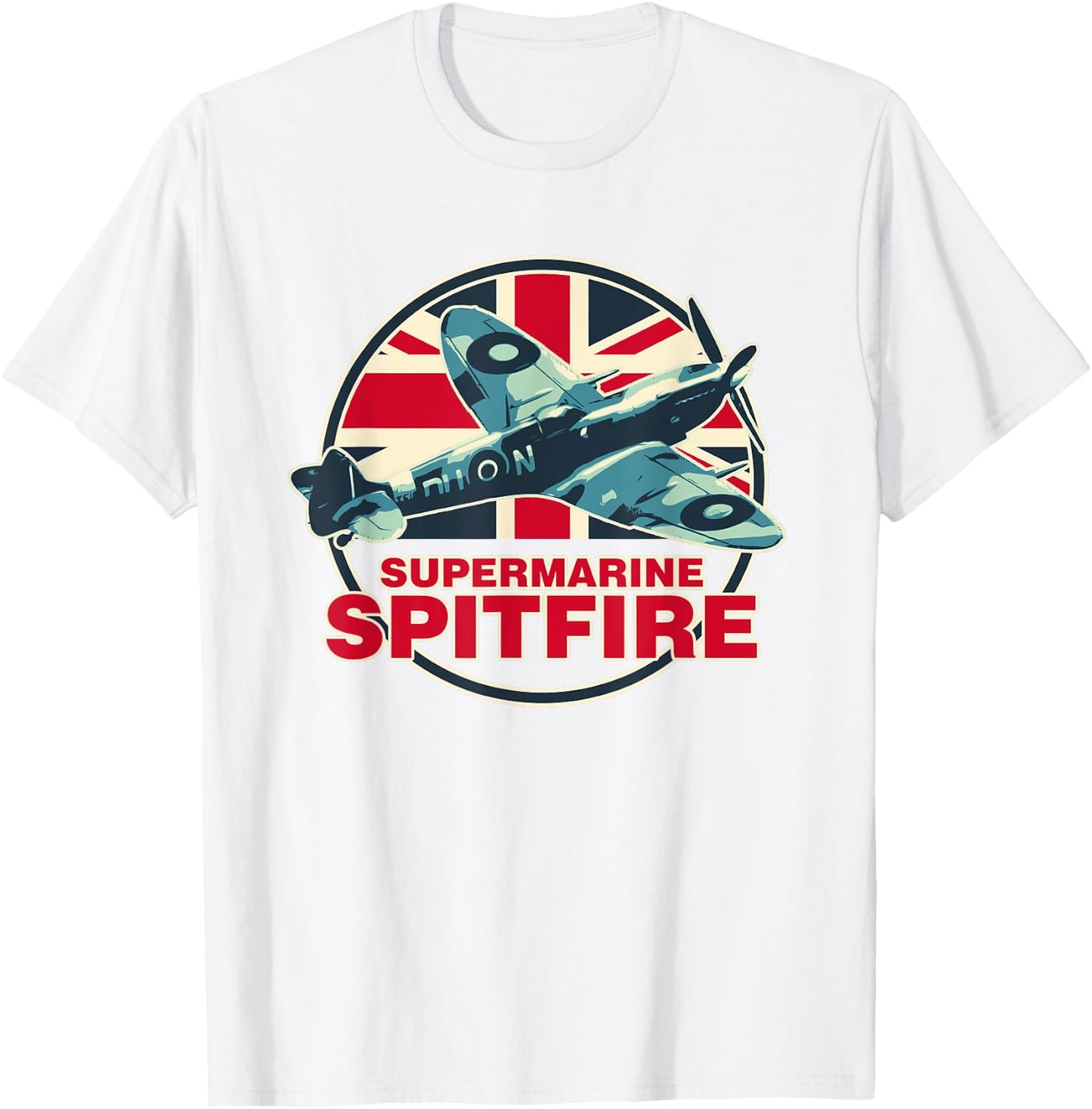 RAF Spitfire Aeroplane War Tarpaulin Aircraft WW2 Men Boys Kids T-Shirt - T-Shirt | White
