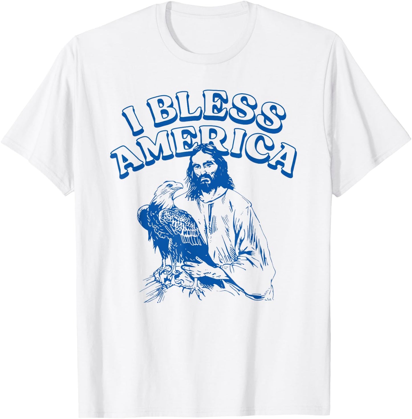 I Bless America Jesus Christ Christian Faith T-Shirt - T-Shirt | White
