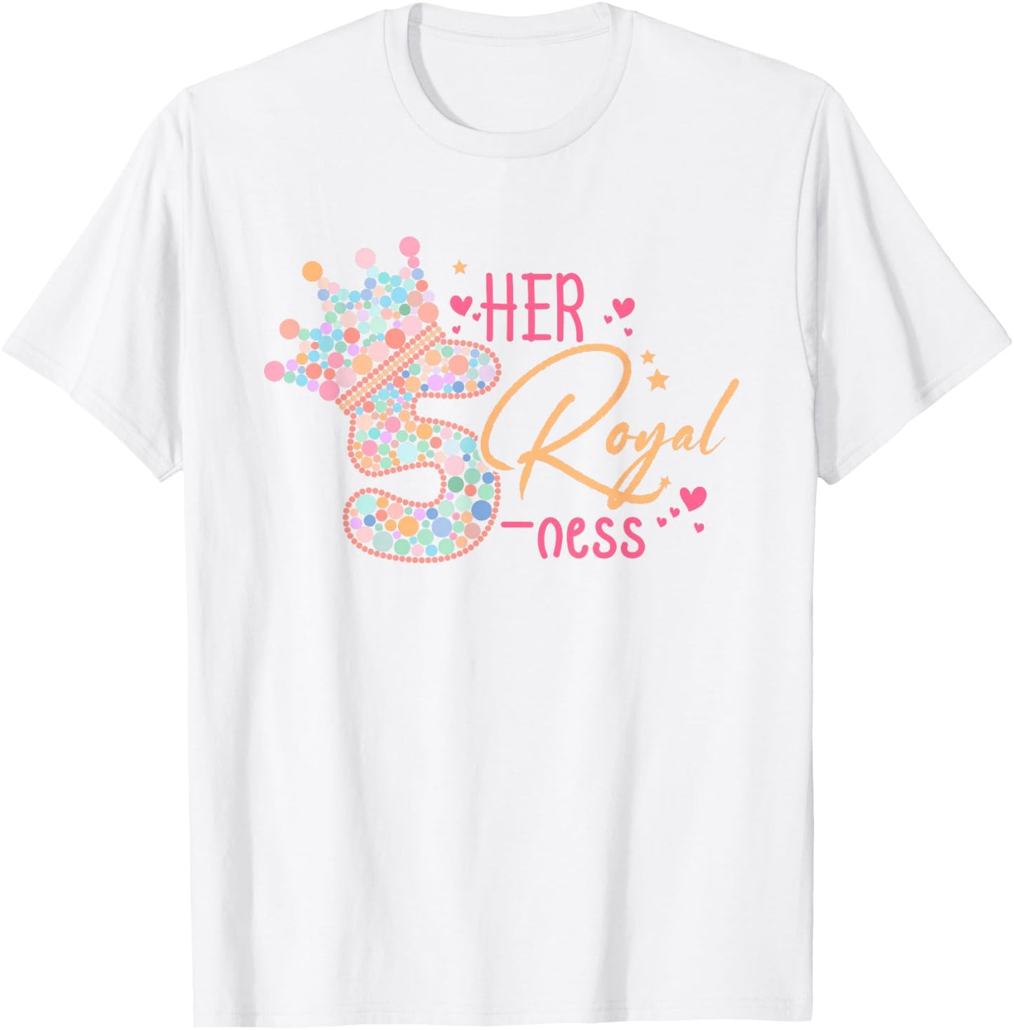5th Birthday Her Royal Five-ness 5 Years Old Toddler T-Shirt - T-Shirt | White