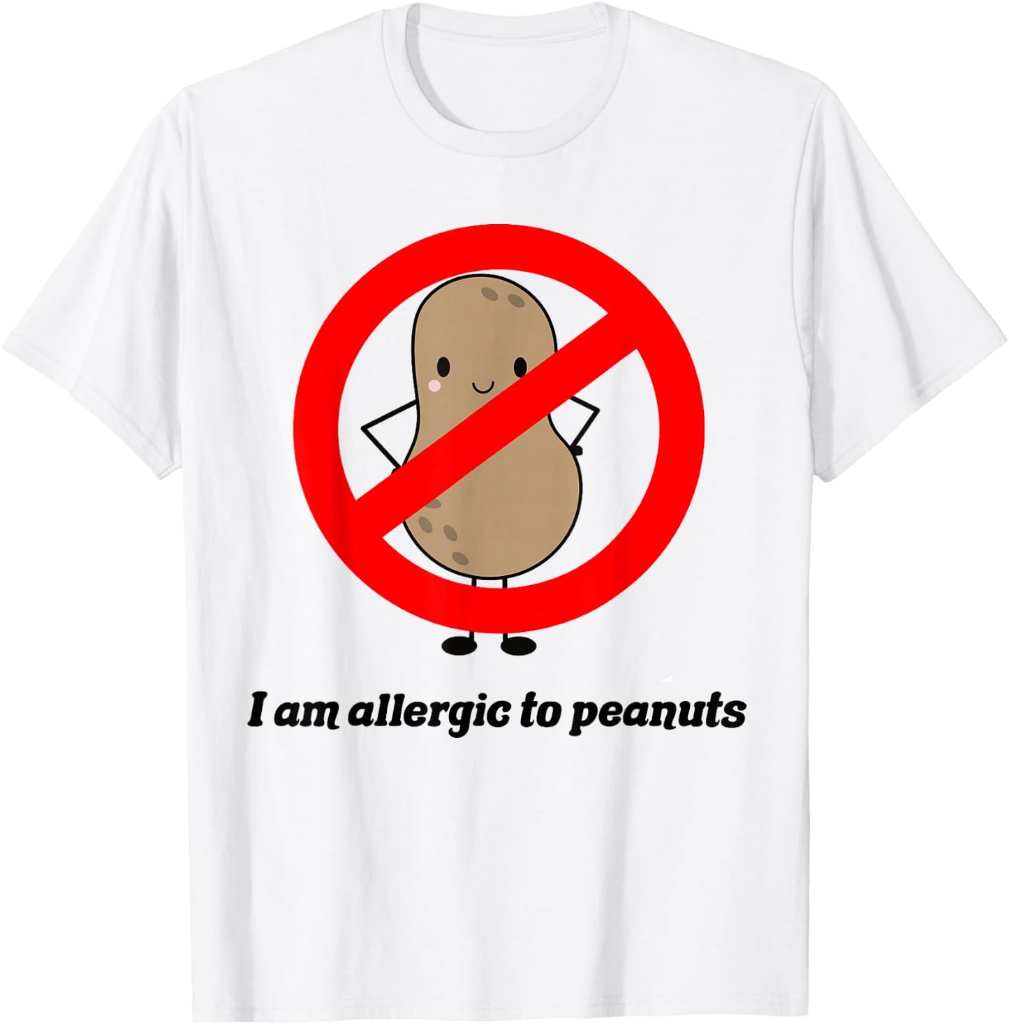 Cute Peanut Allergy Shirt for Kids No Peanuts T-Shirt - T-Shirt | White