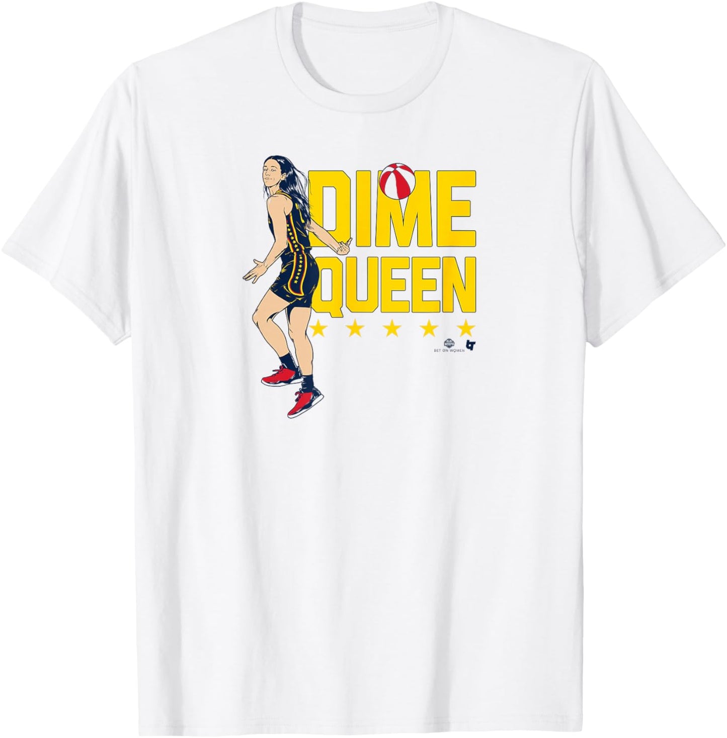 Caitlin Clark - Dime Queen - Indiana Basketball T-Shirt - T-Shirt | White