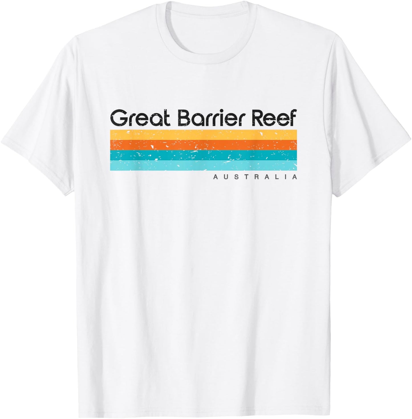 Vintage Great Barrier Reef Islands Australia Retro Design T-Shirt - T-Shirt | White