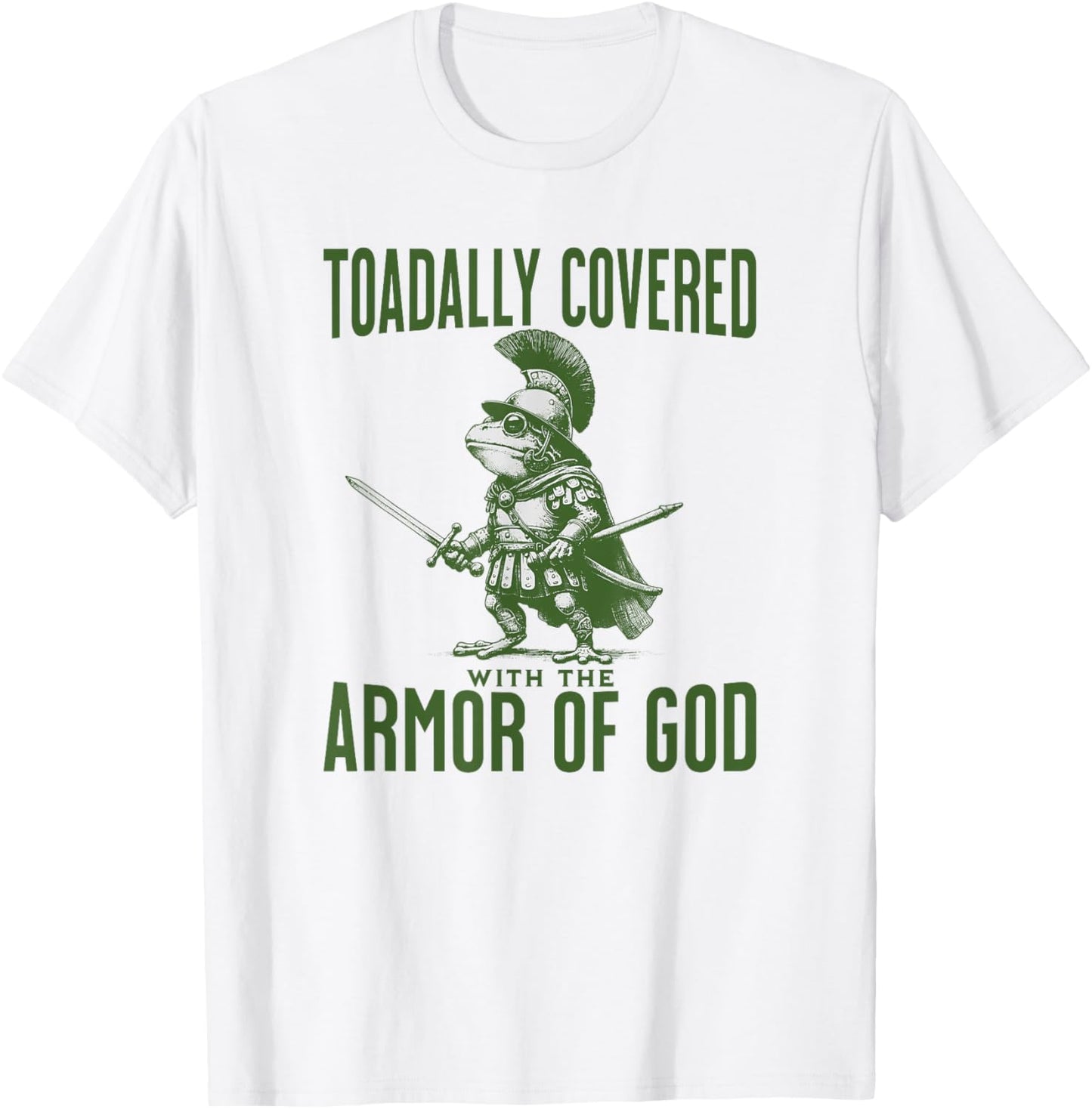 Funny Christian Meme Frog God Armor Bible Verse Jesus Trendy T-Shirt - T-Shirt | White