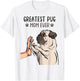 Greatest Pug Mom Ever Cute Dog Lover Owner Funny Girls T-Shirt - T-Shirt | White