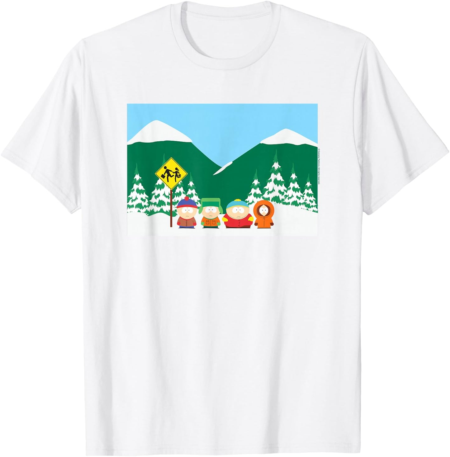 South Park Bus Stop T-Shirt - T-Shirt | White