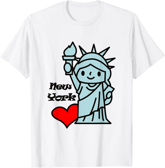 Statue Of Liberty I Love New York T-Shirt - T-Shirt | White