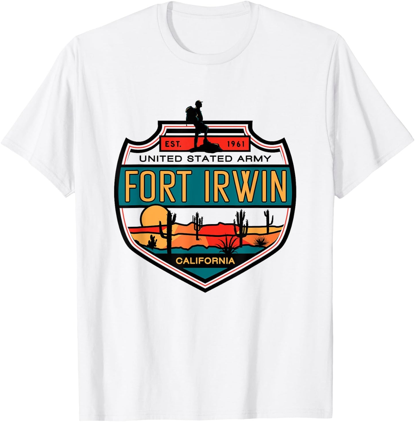 Fort Irwin Army United States Military Officially Licensed T-Shirt - T-Shirt | White