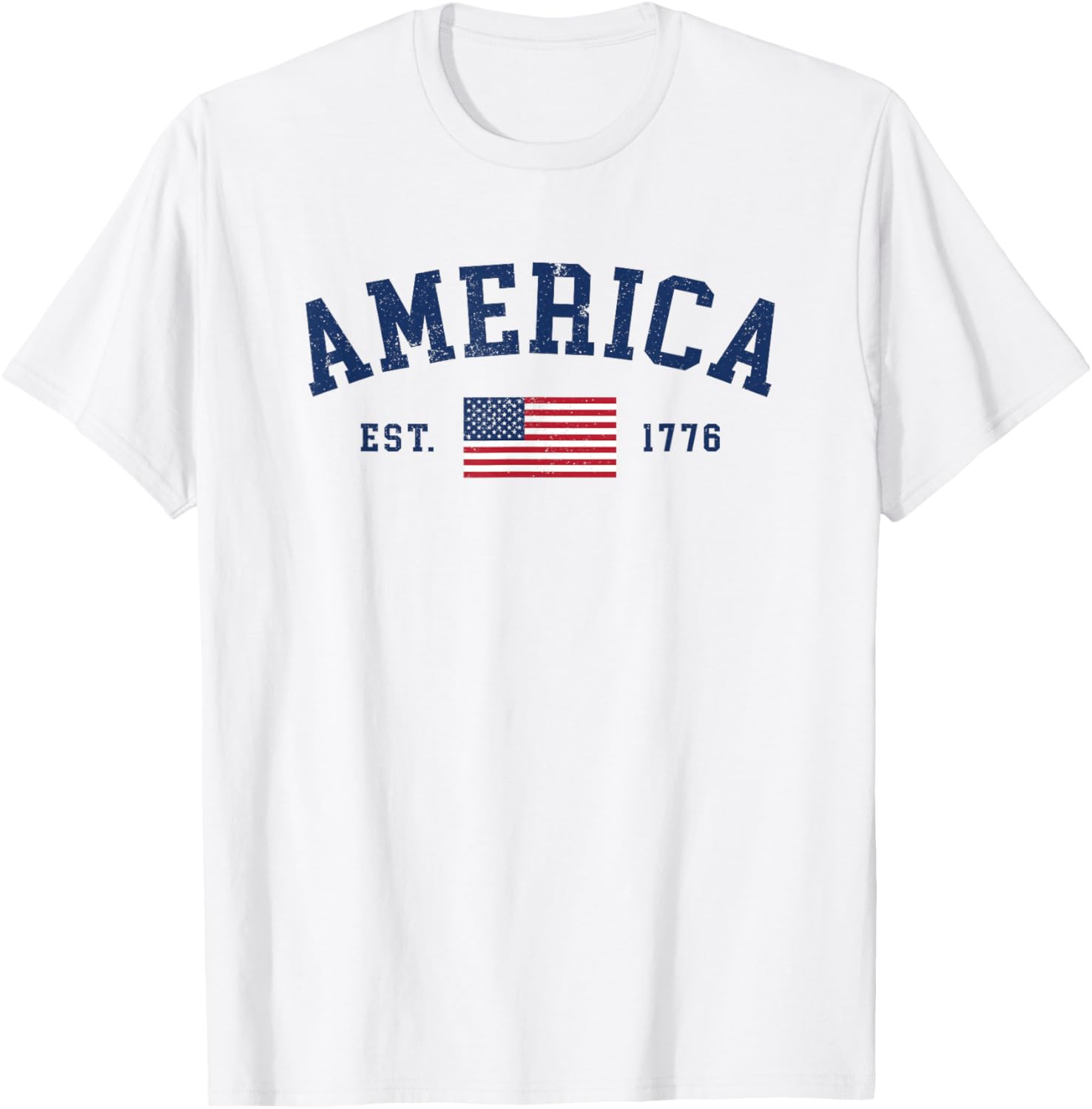 American Flag USA United States of America US 4th of July T-Shirt - T-Shirt | White