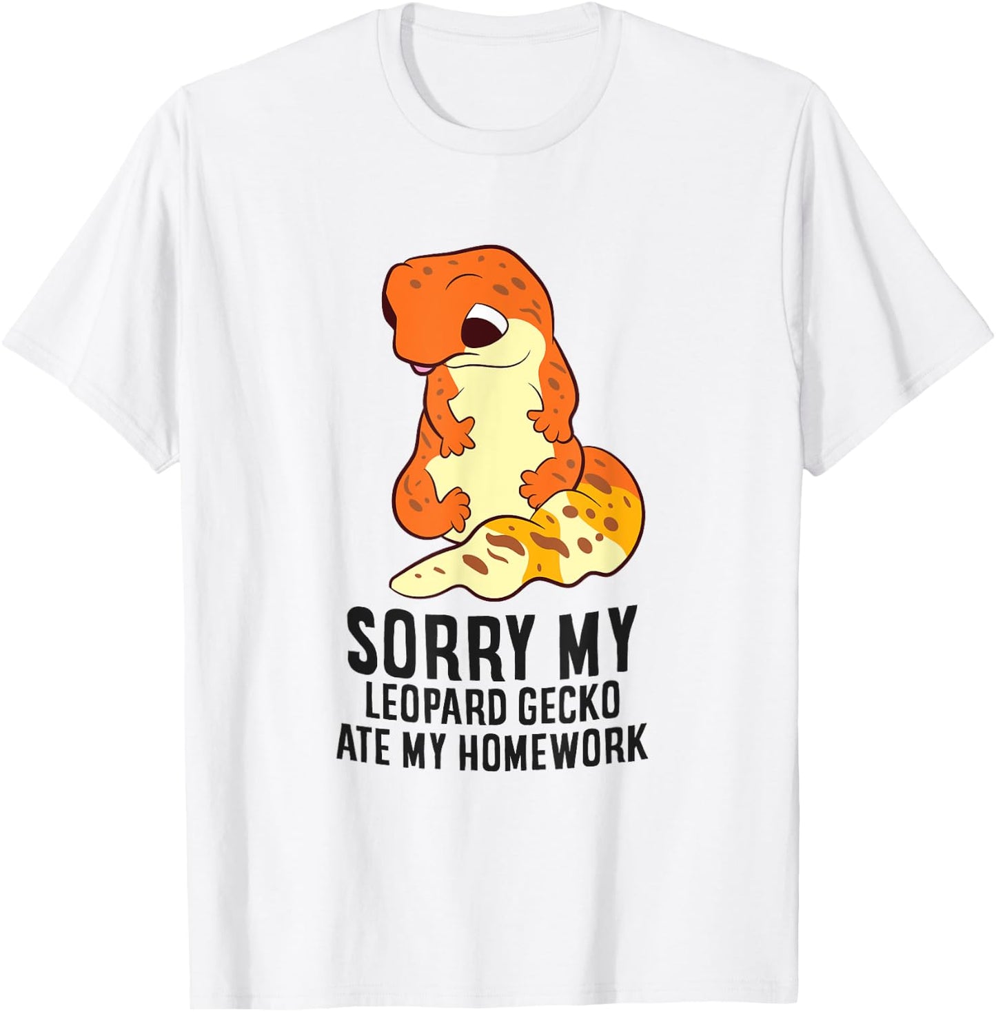 Leopard Gecko School My Leopard Gecko Ate My Homework T-Shirt - T-Shirt | White