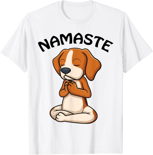Puppy Yoga Shirt Funny Dog Lovers Yoga Gift Namaste Dogs Women T-Shirt - T-Shirt | White