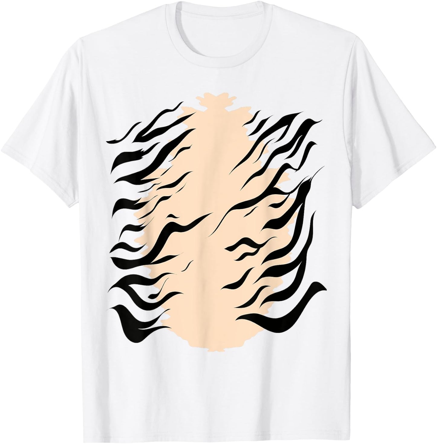 Orange Tiger Stripped Shirt Halloween Costume T-Shirt - T-Shirt | White