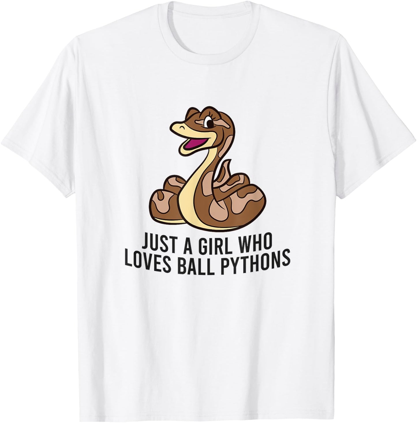 Just a Girl Who Loves Ball Python Snakes T-Shirt - T-Shirt | White