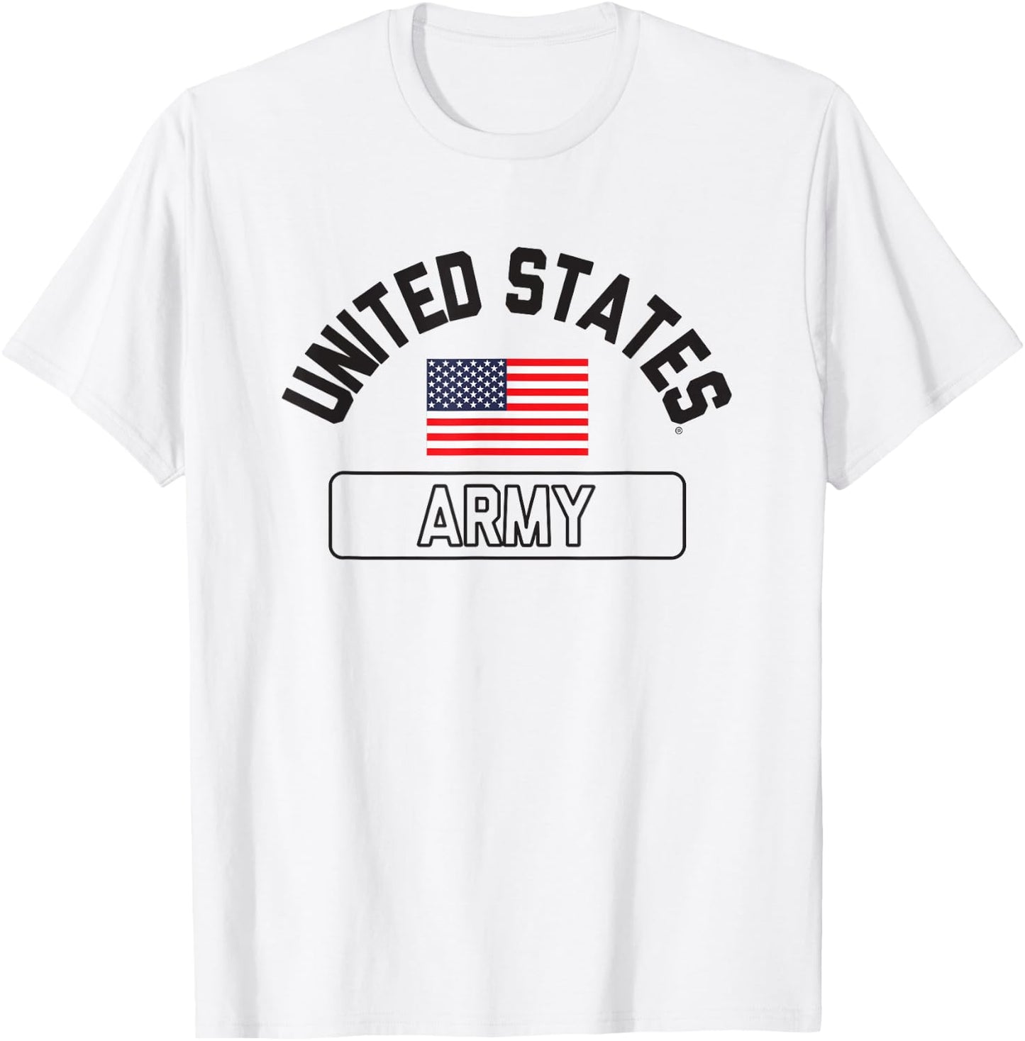 United States Army Military Flag White Officially Licensed T-Shirt - T-Shirt | White