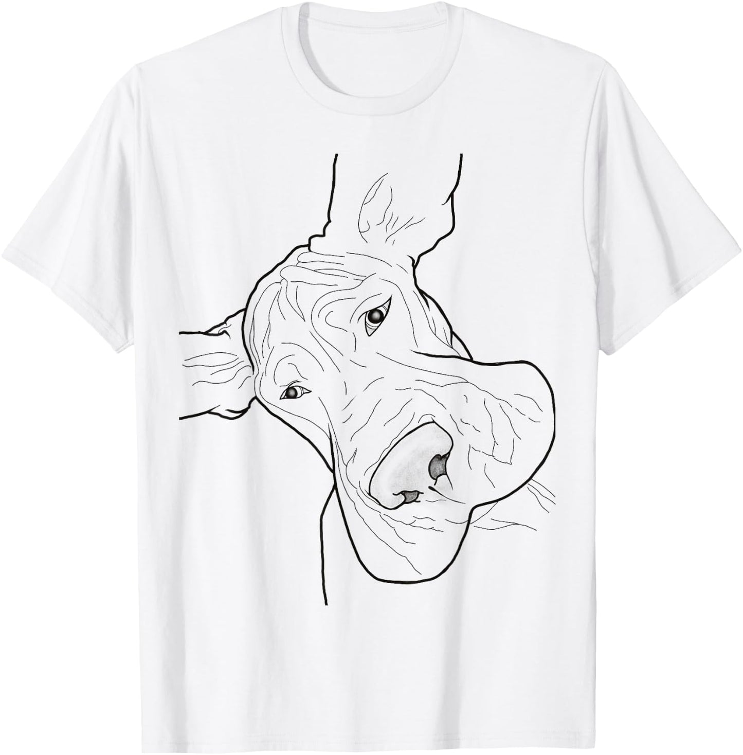 Funny Goofy Great Dane face Small T-Shirt - T-Shirt | White