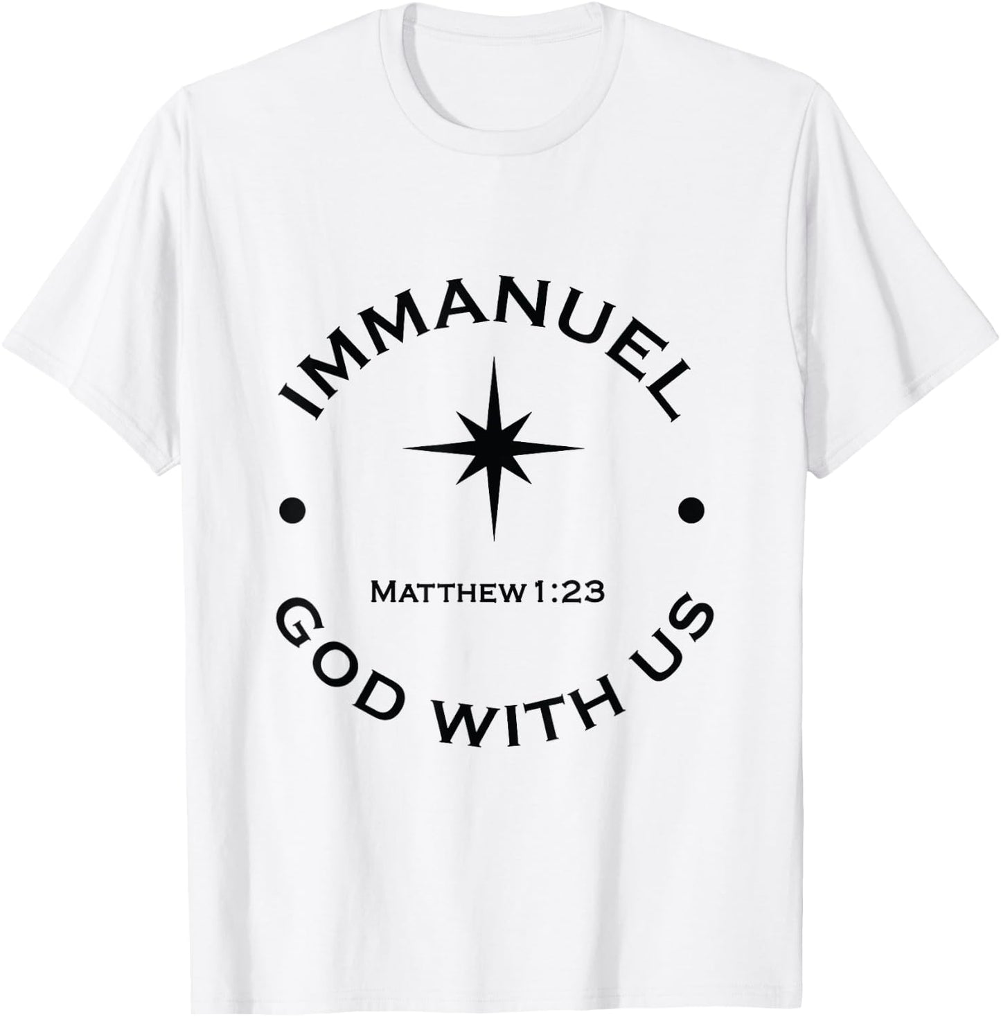 Immanuel God With Us Christmas T-Shirt - T-Shirt | White