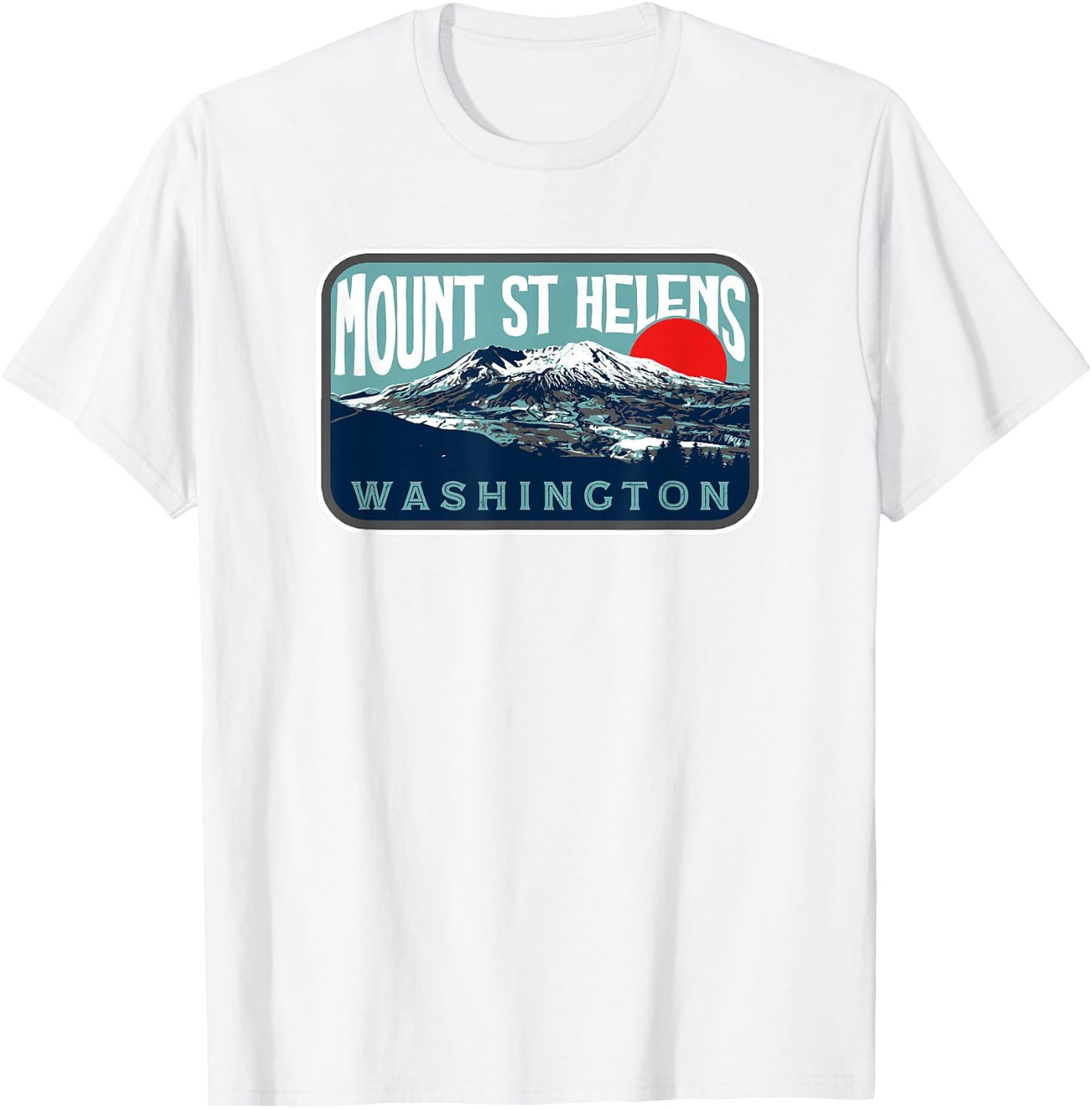 Vintage Mount Saint Helens Washington Retro Style Volcano T-Shirt - T-Shirt | White