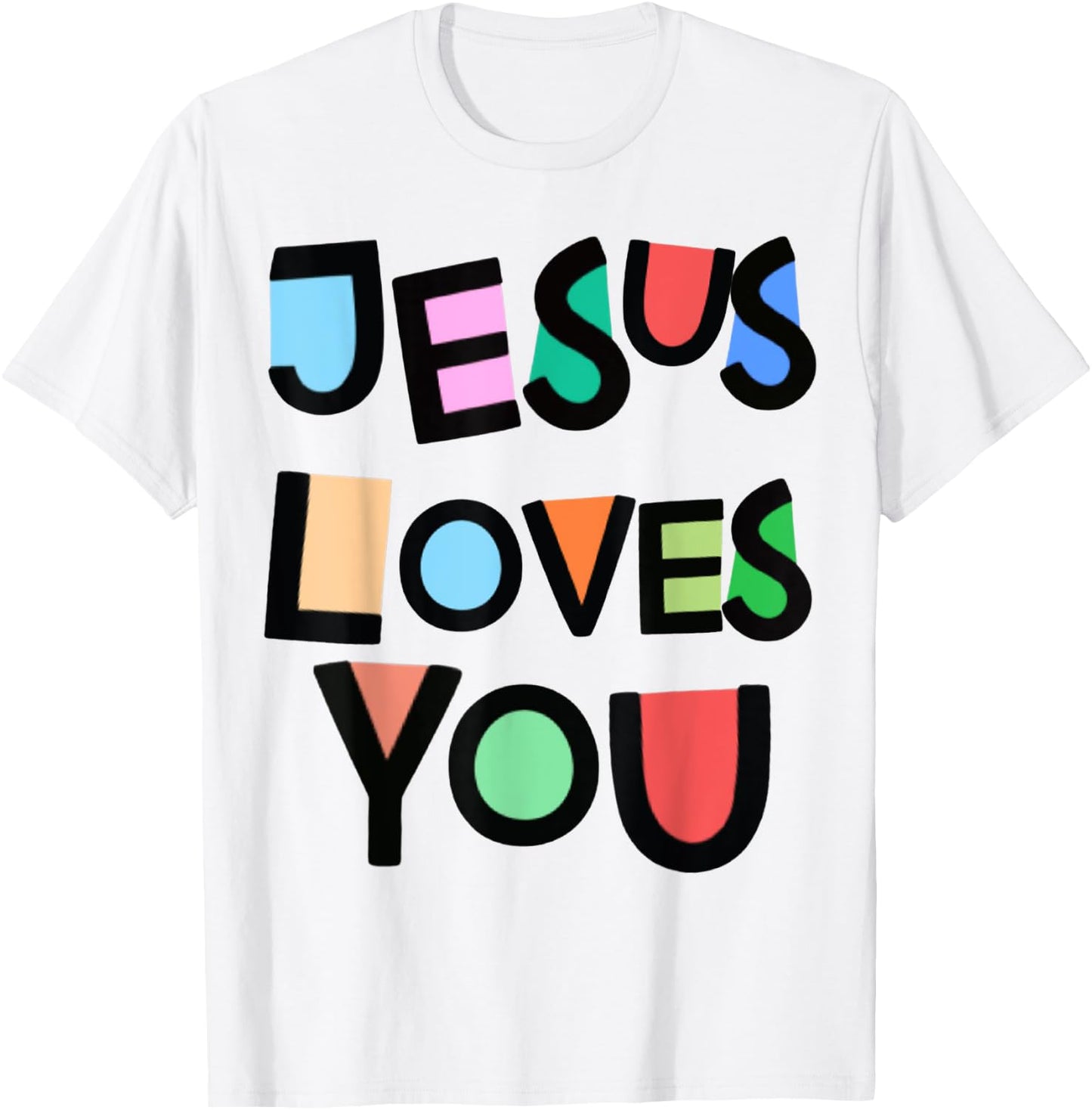Jesus Loves You Strong Belief Faith Girls Kids Church T-Shirt - T-Shirt | White