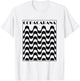 Copacabana Beach Sidewalk Rio de Janeiro Brazil Retro T-Shirt - T-Shirt | White