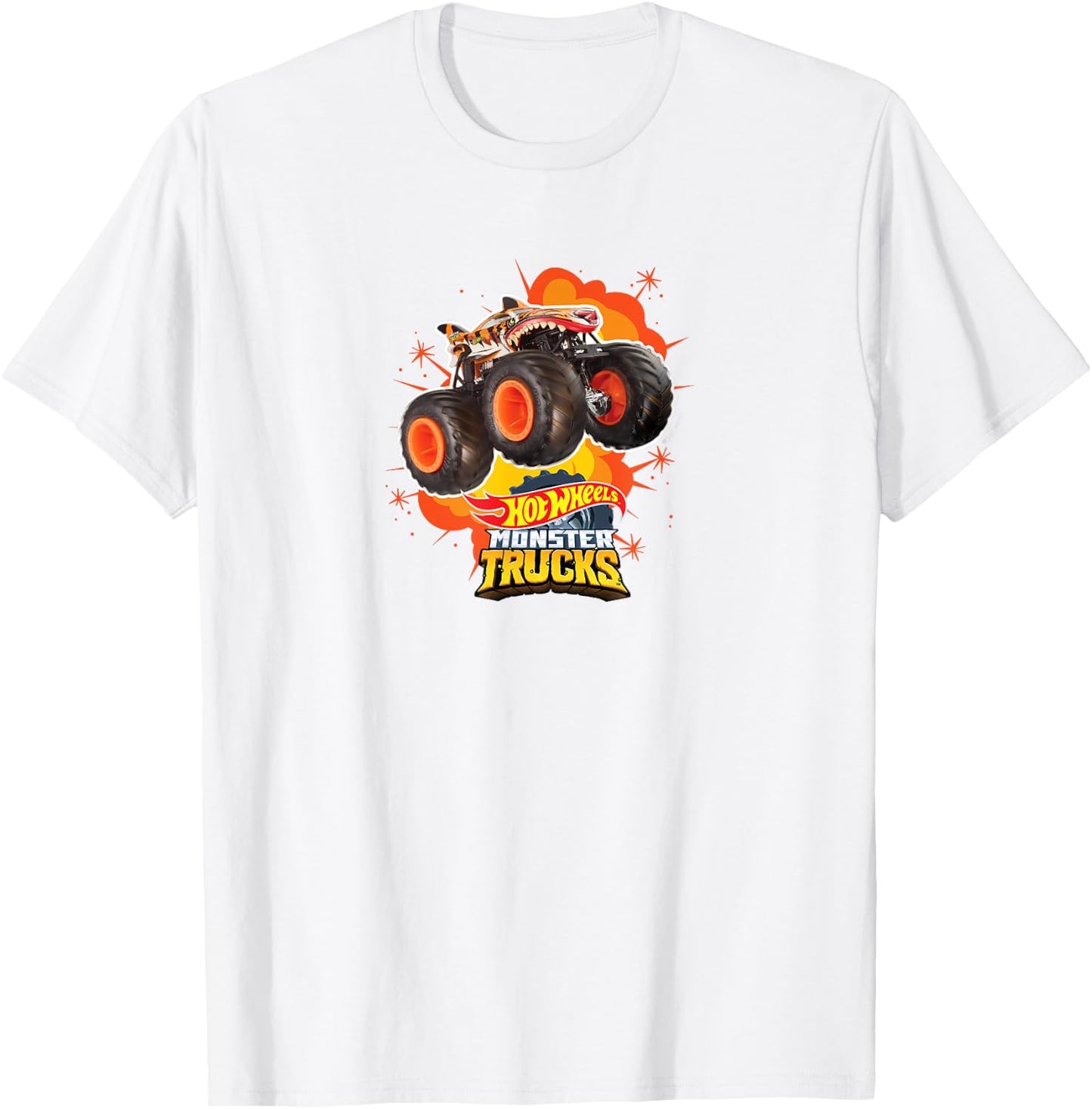 Hot Wheels - Monster Trucks Tiger Shark T-Shirt - T-Shirt | White