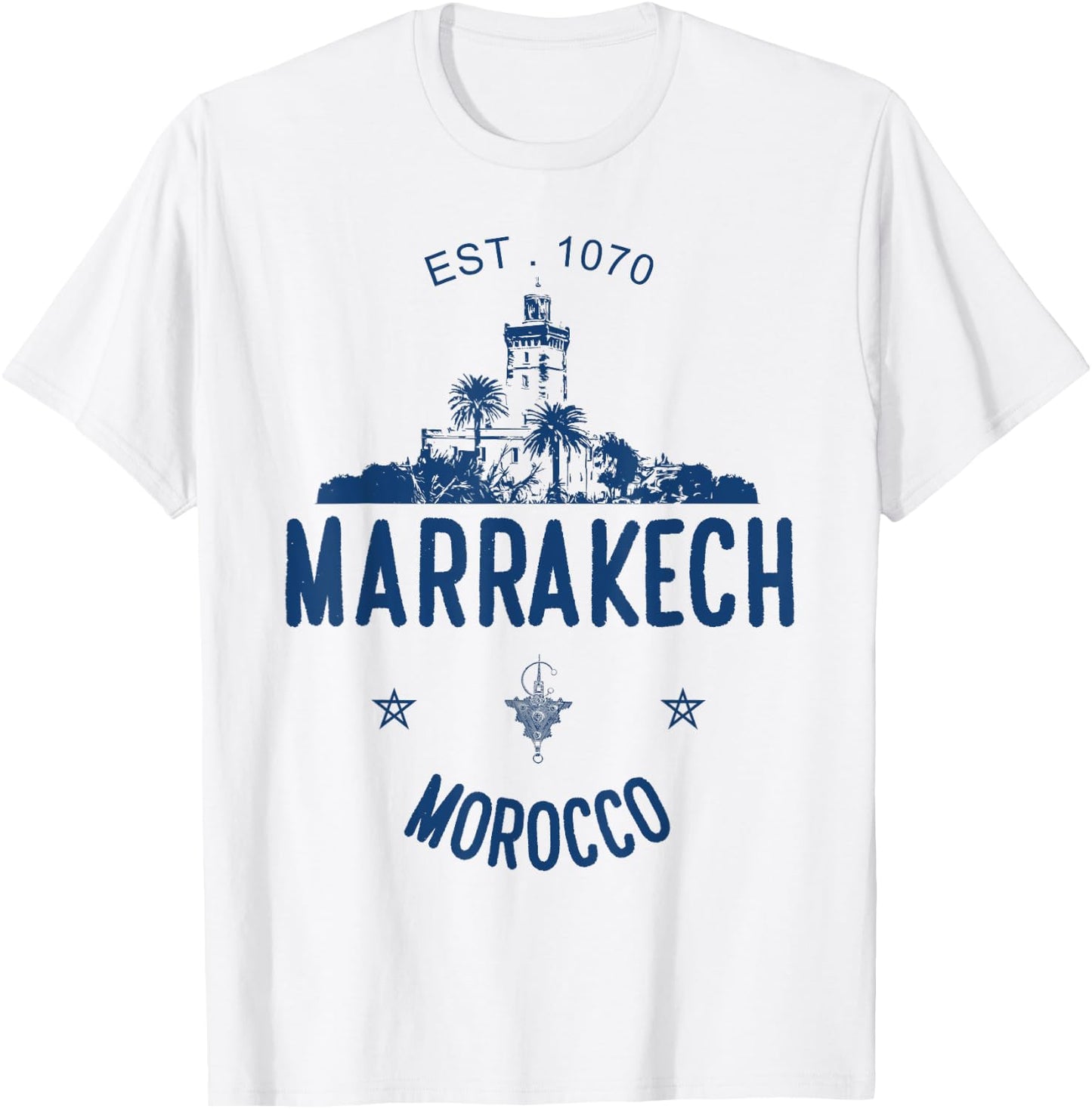Marrakesh Morocco Jemaa El Fna Marrakech Travel T-Shirt - T-Shirt | White