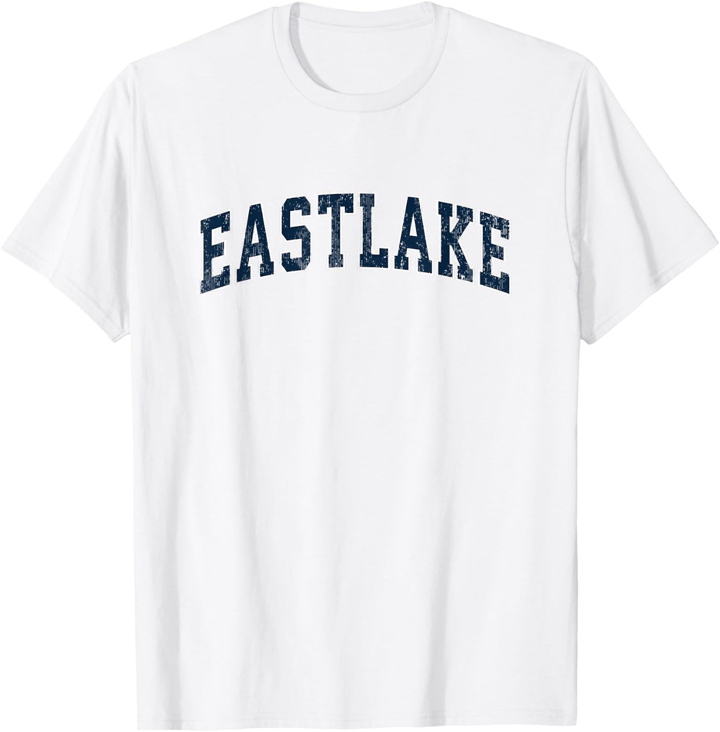 Eastlake Ohio OH Vintage Sports Design Navy Design T-Shirt - T-Shirt | White