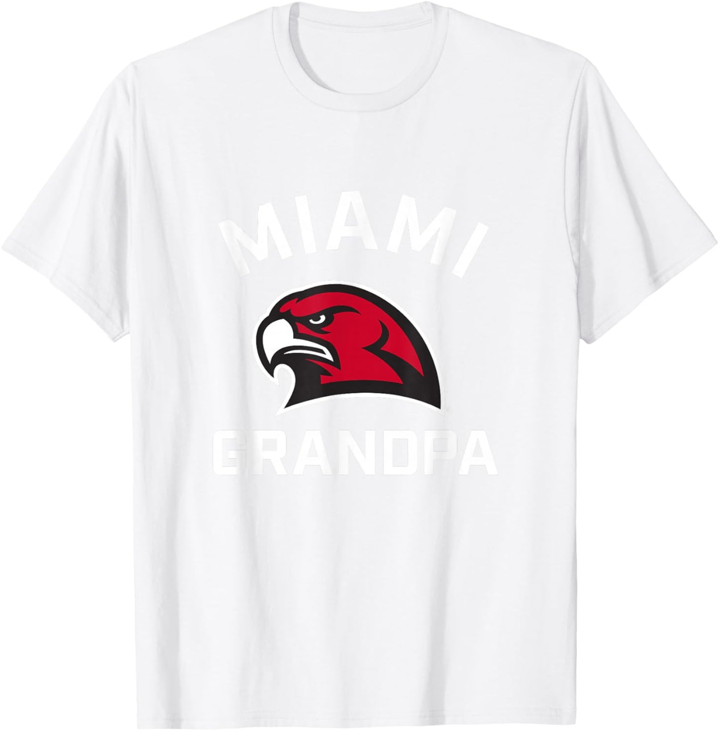 Miami University Ohio Redhawks Arched Grandpa T-Shirt - T-Shirt | White