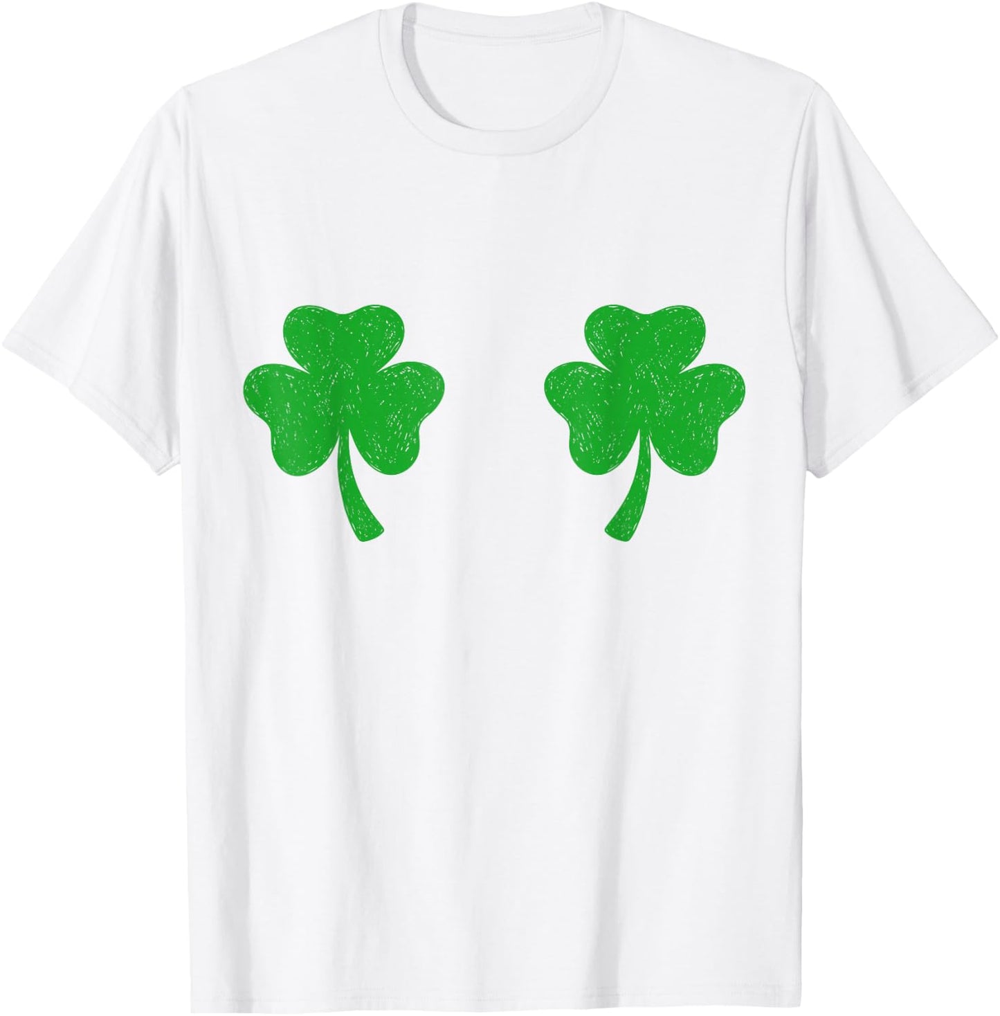Shamrock Boobs Shirt Irish Boobies St Patricks Day T-Shirt - T-Shirt | White