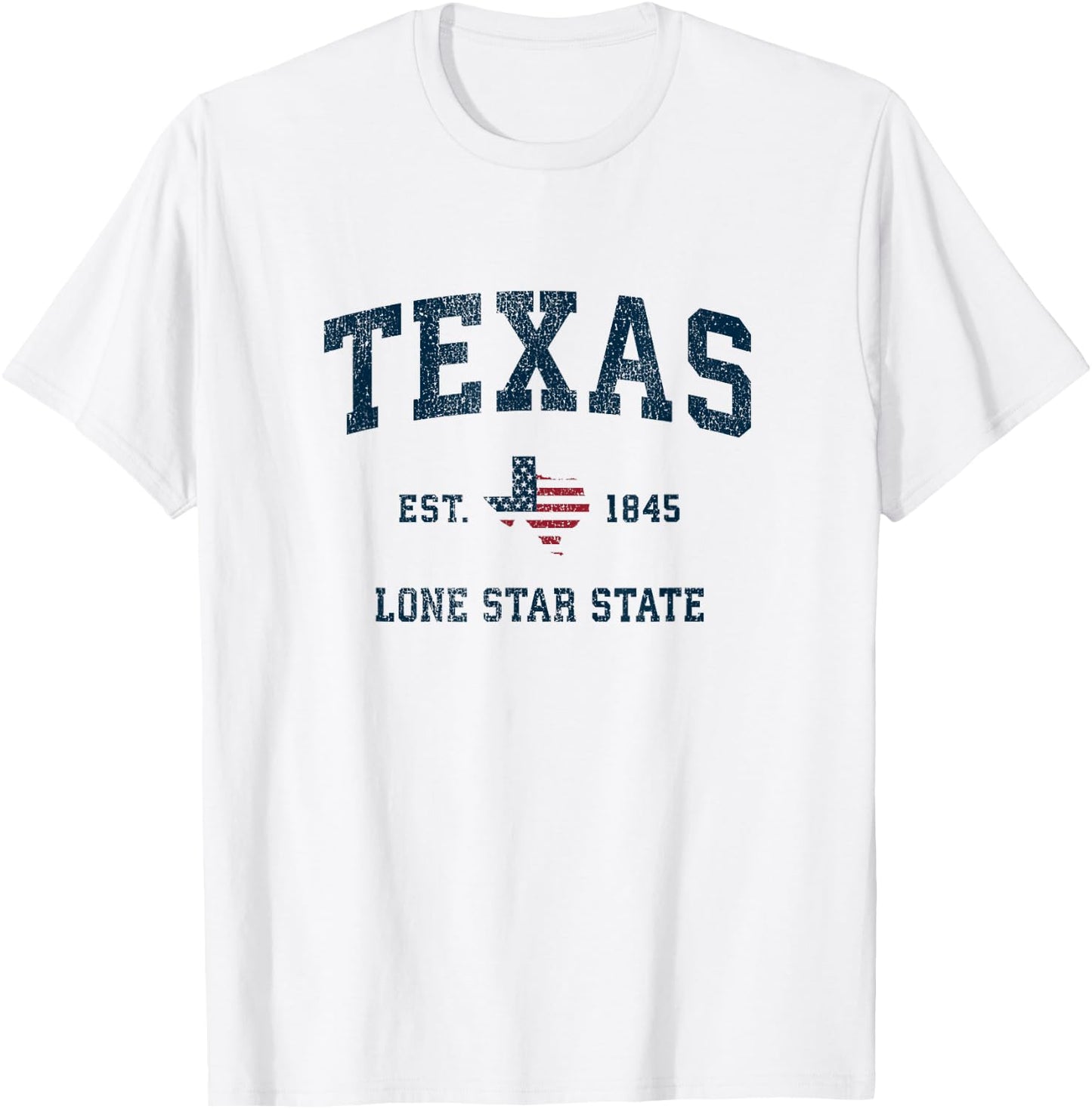 Texas Vintage American Flag USA Sports Design Women Kids Men T-Shirt - T-Shirt | White