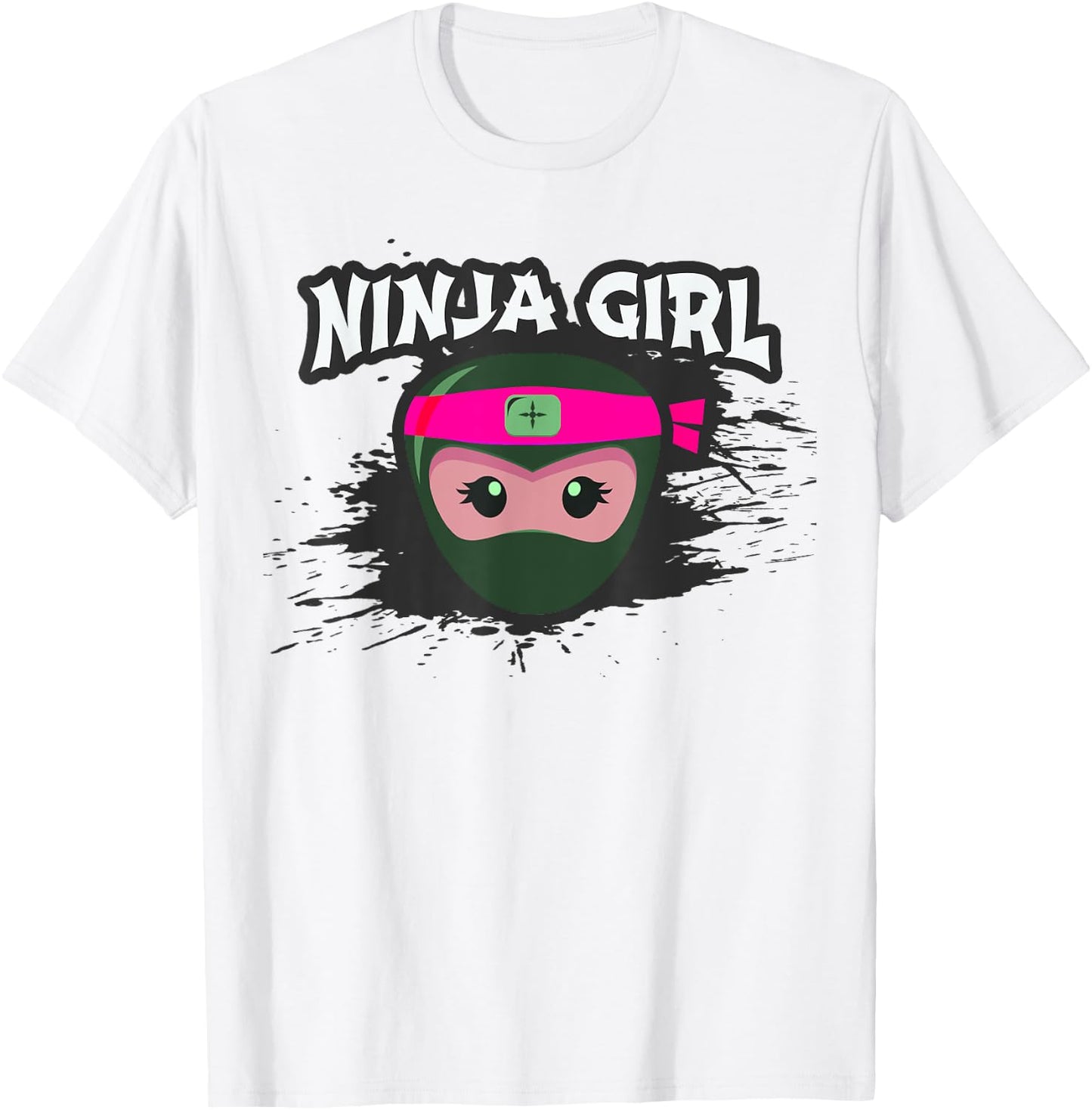 Ninja Girl Team Covert Crew Funny Princess Birthday Pink T-Shirt - T-Shirt | White