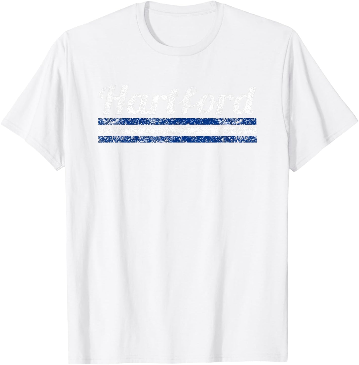 Hartford Connecticut Retro Vintage Weathered Throwback T-Shirt - T-Shirt | White