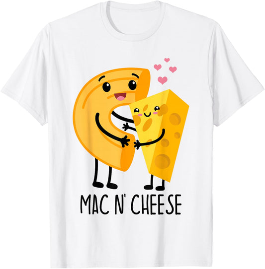 Funny Mac N Cheese Love Food Gift T-Shirt - T-Shirt | White