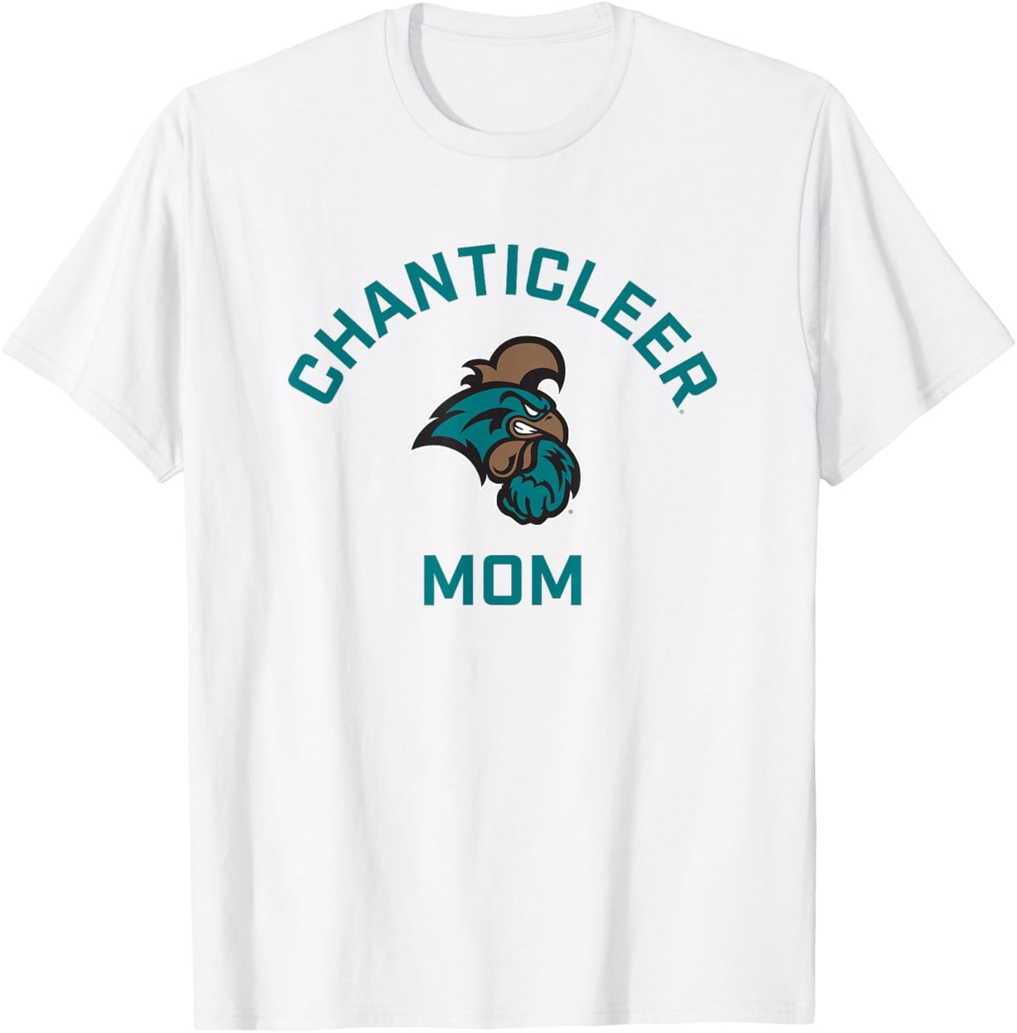 Coastal Carolina University Chanticleers Arched Mom T-Shirt - T-Shirt | White