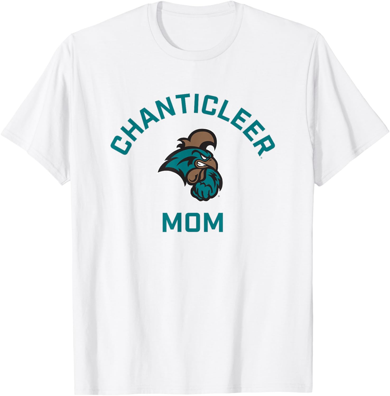 Coastal Carolina University Chanticleers Arched Mom T-Shirt - T-Shirt | White
