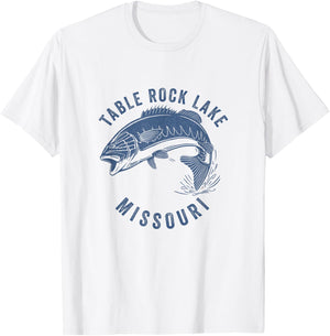 Table Rock Lake Missouri Fishing Fisherman T-Shirt - T-Shirt | White