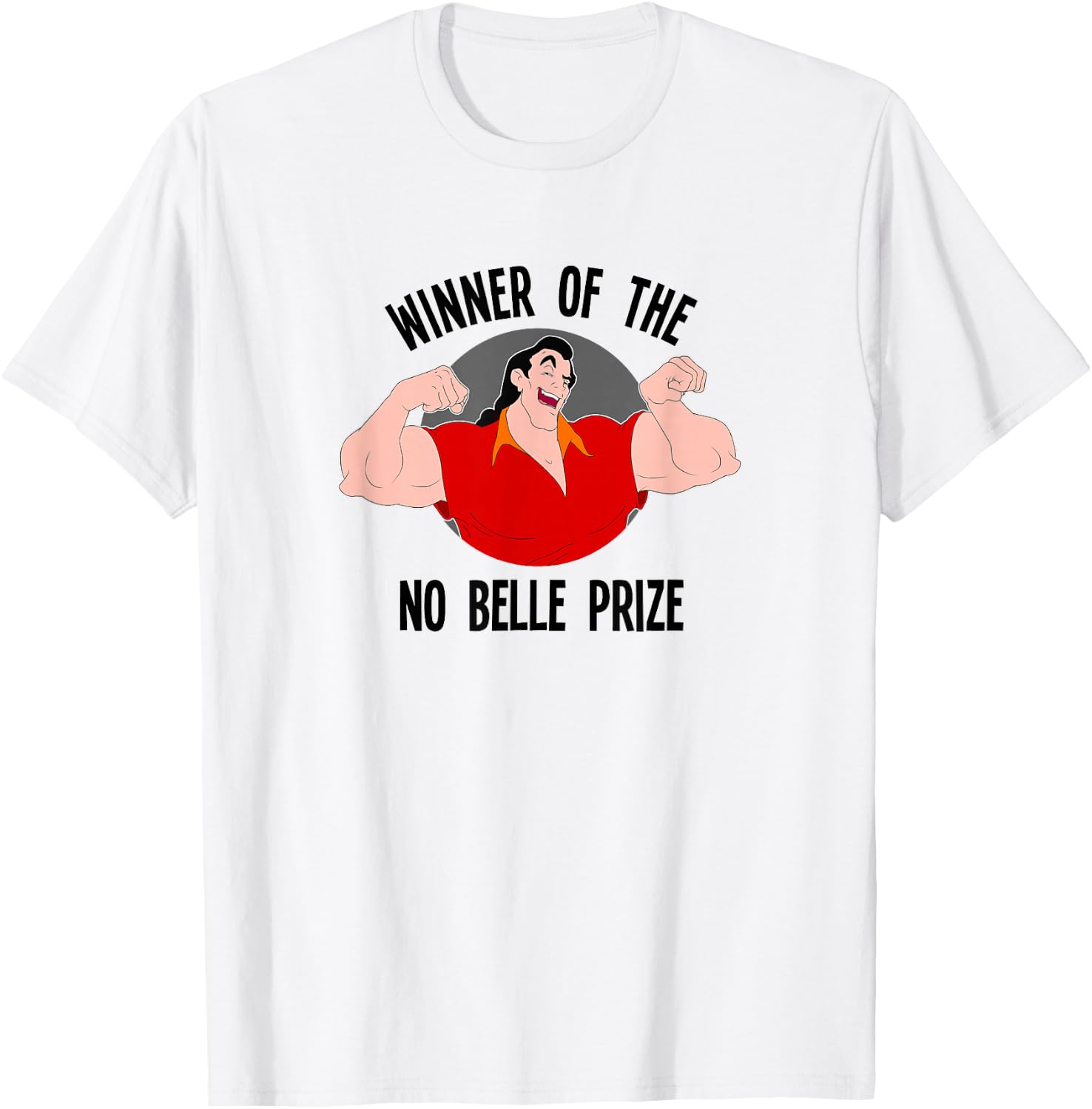 Disney Beauty and The Beast Gaston Winner of No Belle Prize Small T-Shirt - T-Shirt | White
