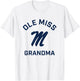 Ole Miss Rebels Arched Grandma T-Shirt - T-Shirt | White