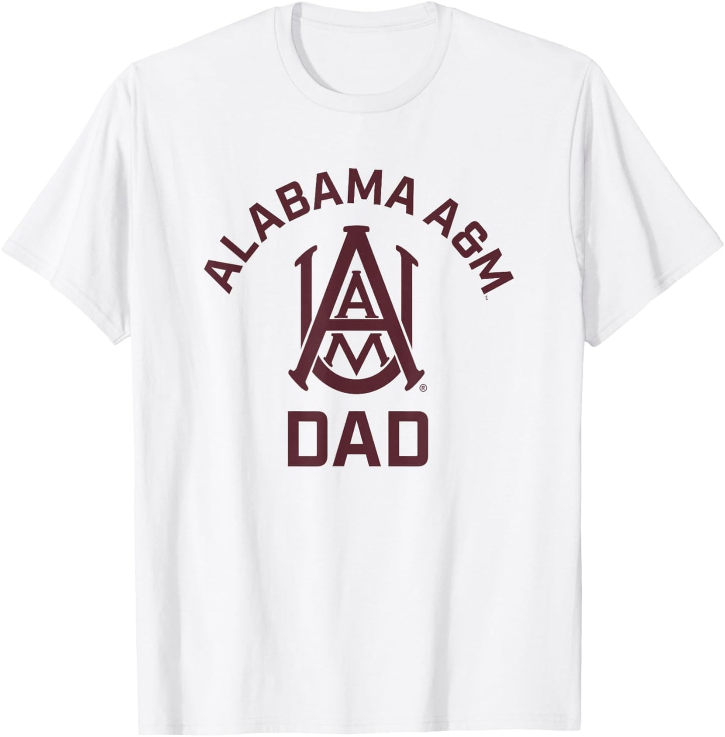 Alabama A&M University Bulldogs Arched Dad T-Shirt - T-Shirt | White
