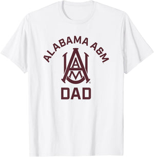 Alabama A&M University Bulldogs Arched Dad T-Shirt - T-Shirt | White
