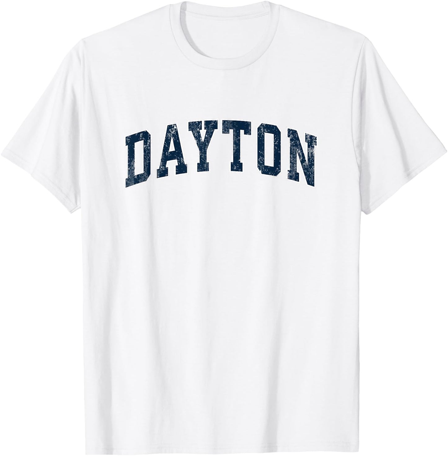 Dayton Ohio OH Vintage Sports Design Navy Design T-Shirt - T-Shirt | White