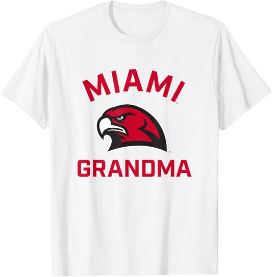 Miami University Ohio Redhawks Arched Grandma T-Shirt - T-Shirt | White