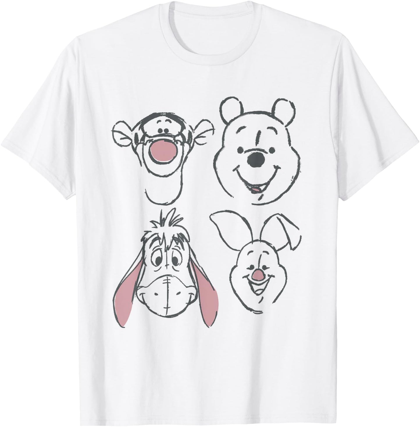 Disney Winnie The Pooh and Friends Sketch T-Shirt - T-Shirt | White