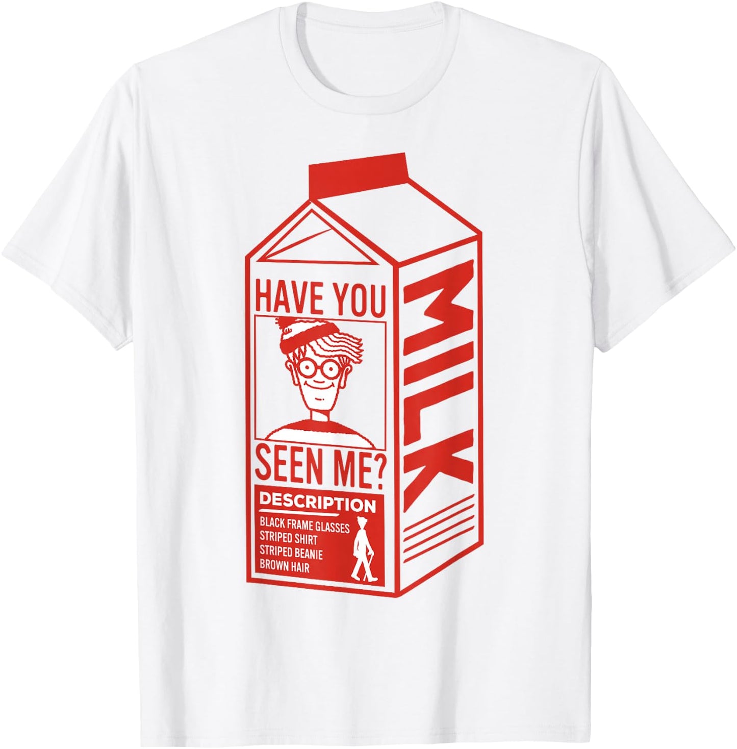 Where's Waldo? Milk Carton T-Shirt - T-Shirt | White