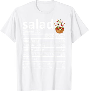 Salad Nutrition Food Facts Thanksgiving Costume Christmas T-Shirt - T-Shirt | White